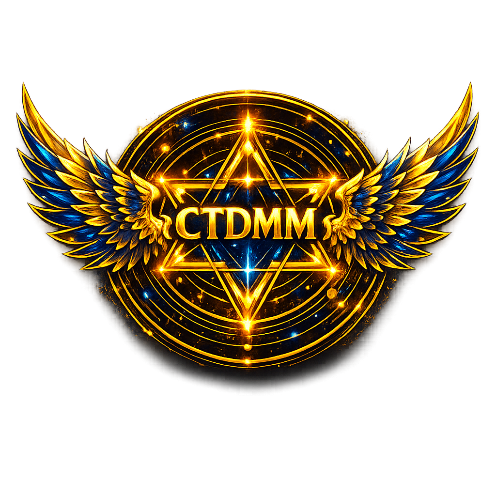 CTDMM emblem — winged sigil with hexagram and CTDMM monogram